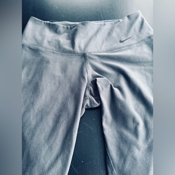 NIKE DRI-FIT Blue Athletic Leggings Gray - Picture 5 of 8